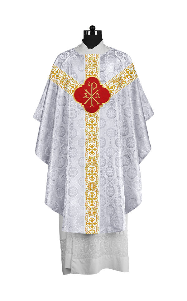 Gothic Chasuble with Woven Braided Orphrey Detailing