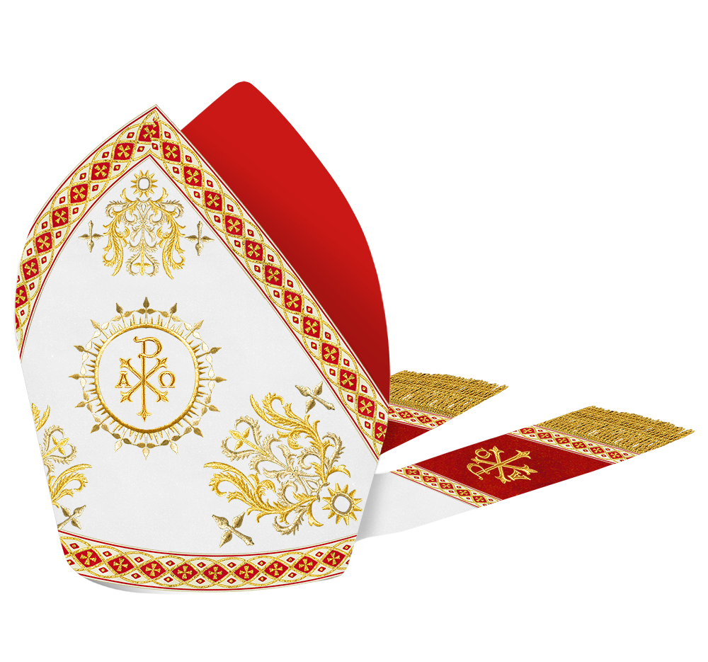 Mitre Vestment with Motif and Embroidery Trims
