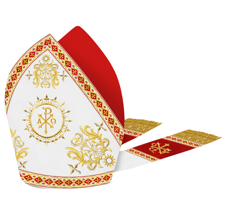 Mitre Vestment with Motif and Embroidery Trims