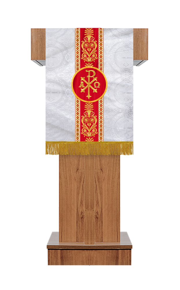 Pulpit/Lectern with Litugical Motif and Embroidery trims
