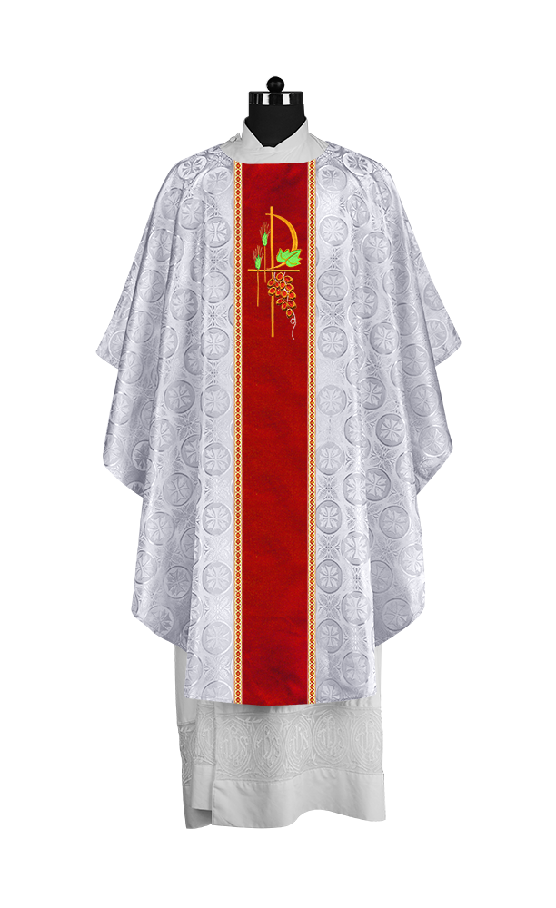 Premium Gothic Chasuble Adorned with Embroidered Motif