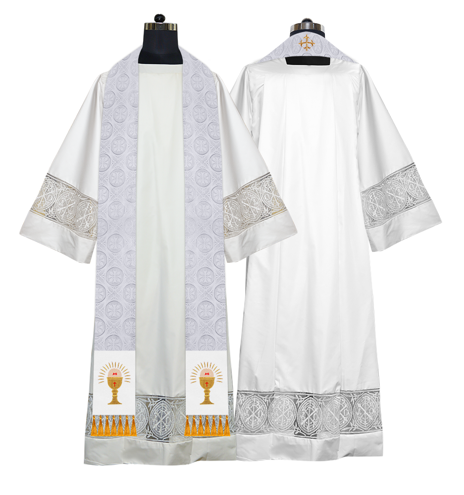 Ordination Stole with Embroidered Spiritual Motif