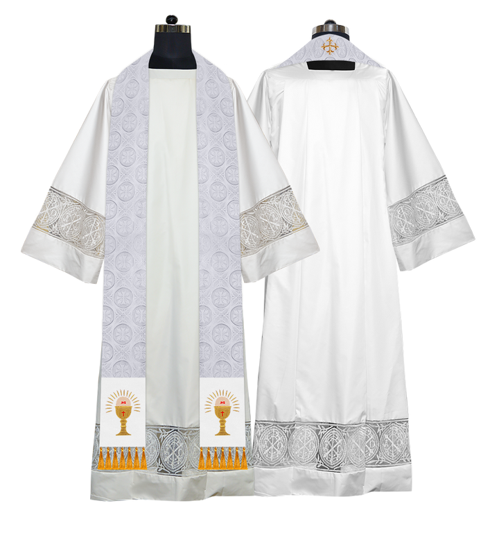 Ordination Stole with Embroidered Spiritual Motif