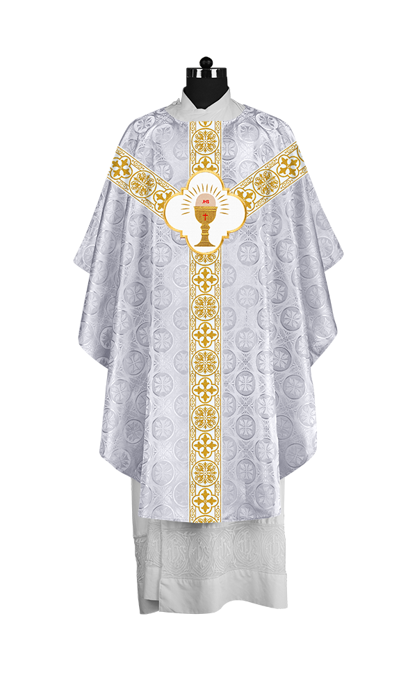 Gothic Chasuble with Woven Braided Orphrey Detailing