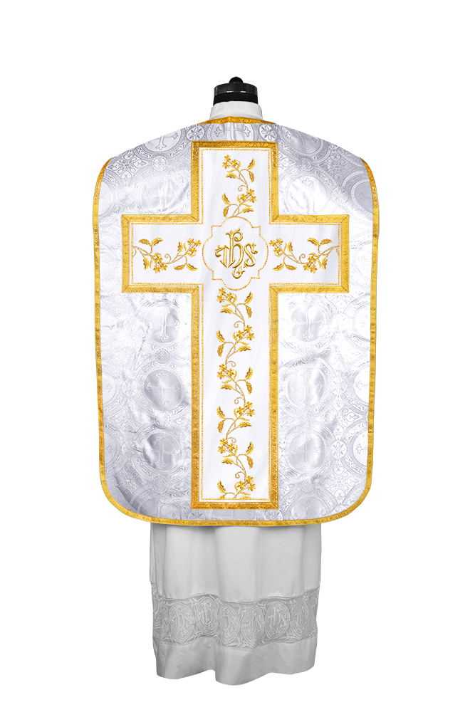 Elegant Roman chasuble vestment - Floral collection