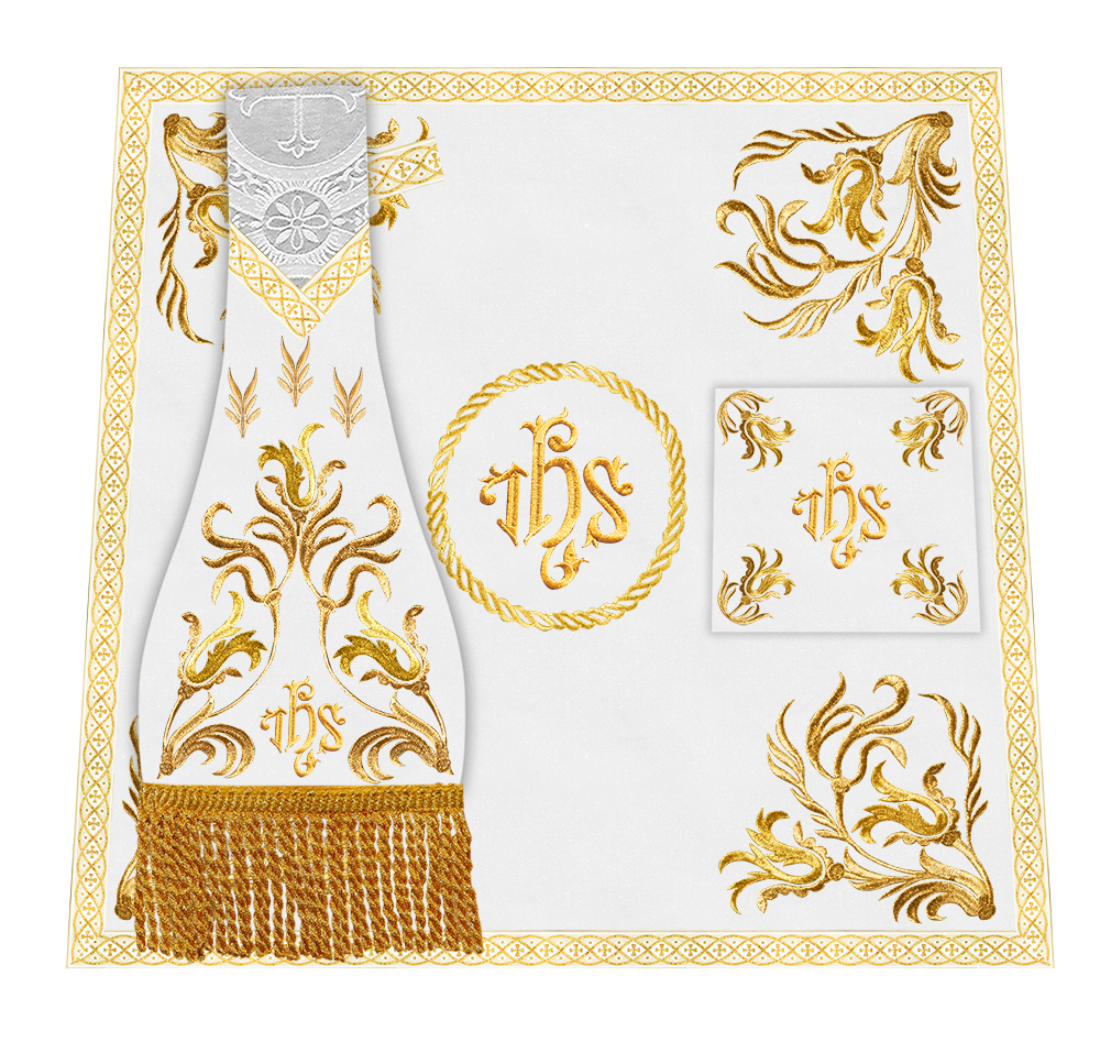 Mass Set Vestment with Embroidered Motif