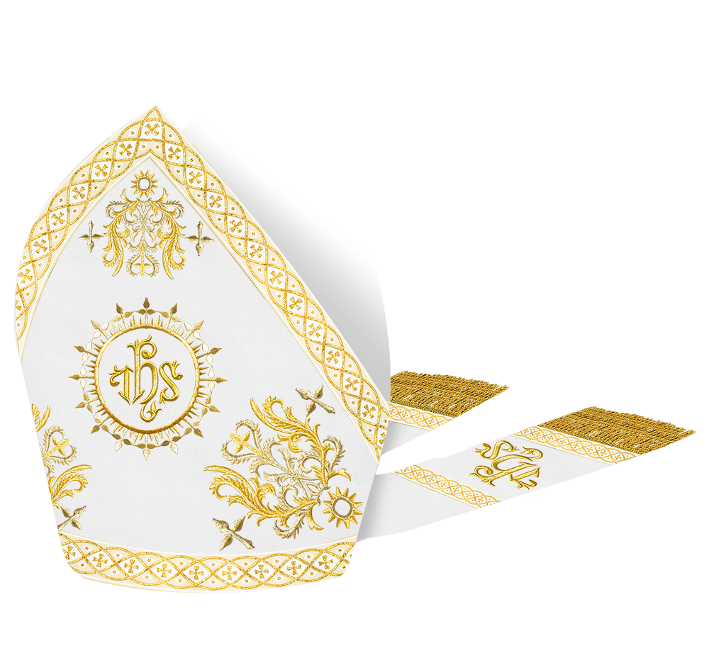 Mitre Vestment with Motif and Embroidery Trims