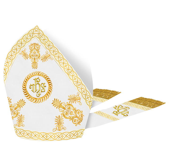 Catholic Mitre with Embroidery and Trims