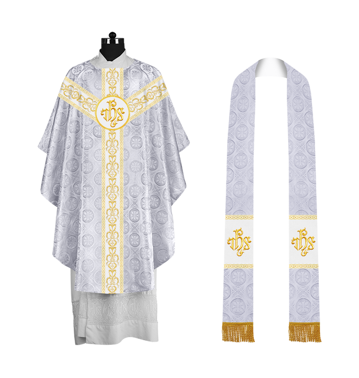 Exquisitely Embroidered Gothic Chasuble Liturgical Vestment