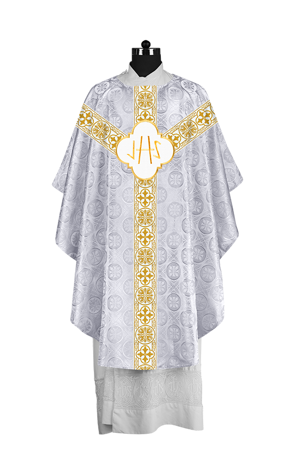 Gothic Chasuble with Woven Braided Orphrey Detailing
