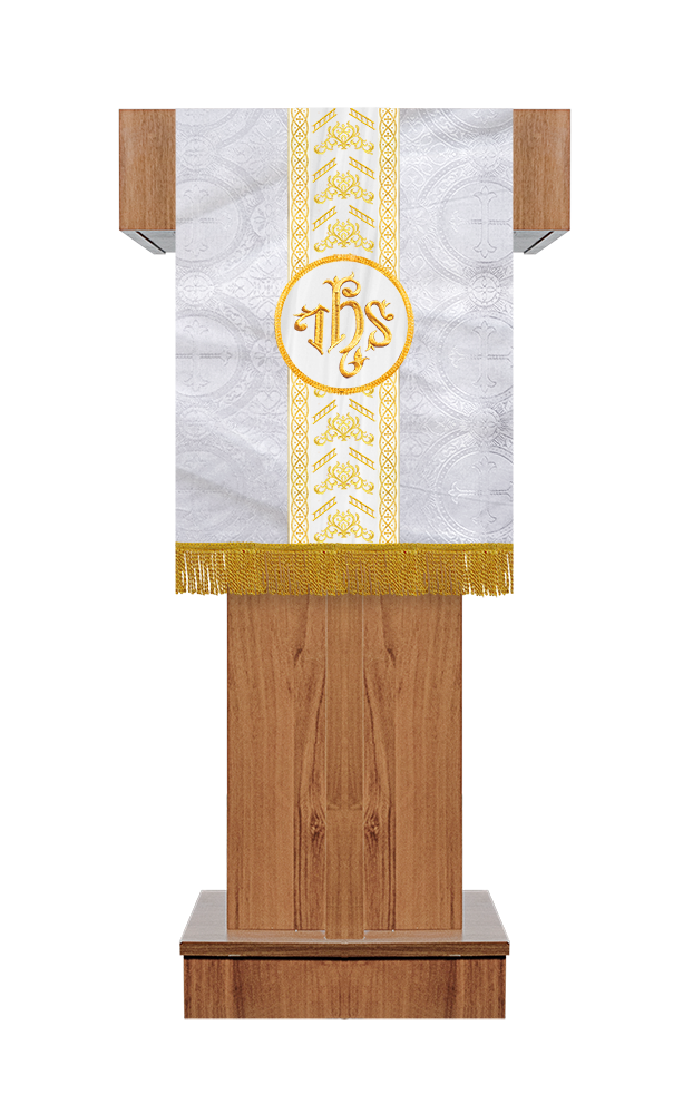 Pulpit/Lectern with Spiritual Motif and Aborned Trims