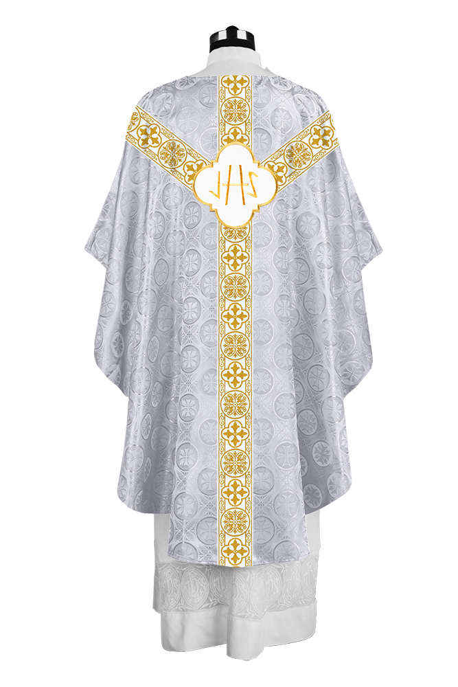 Gothic Chasuble with Woven Braided Orphrey Detailing