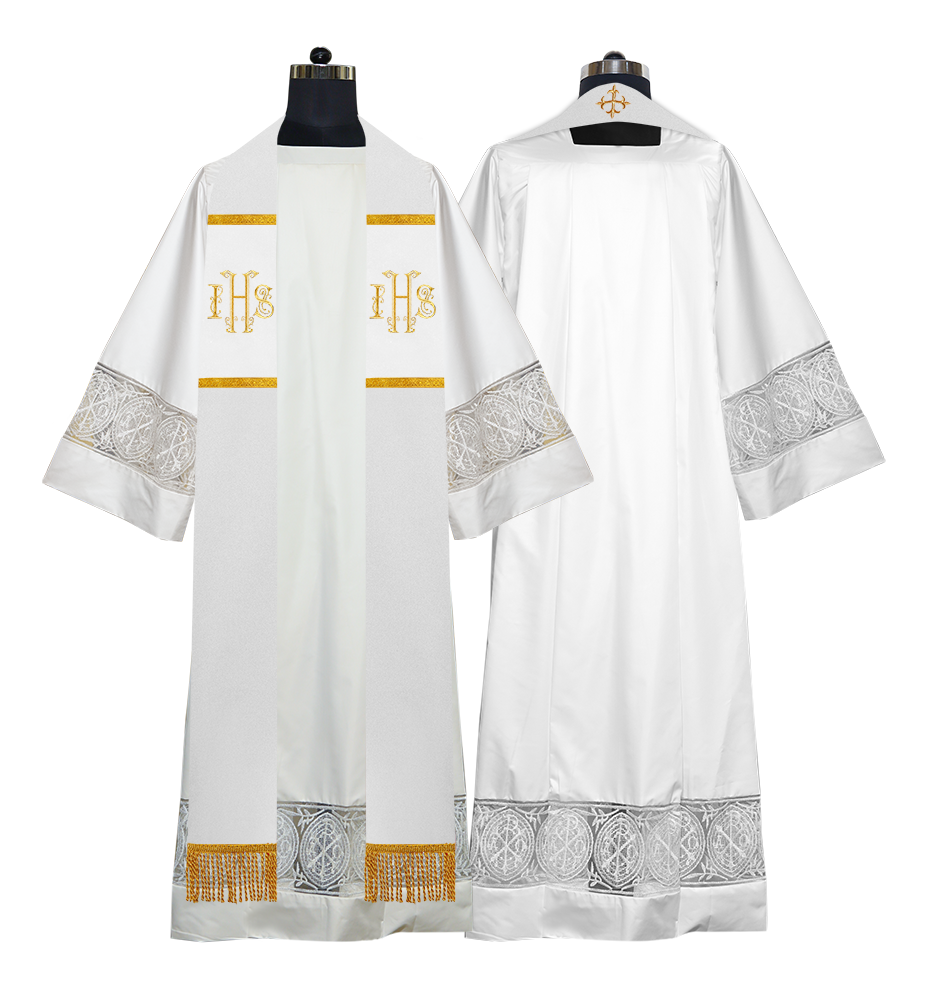 Pastor Stole with Gold Embroidered IHS