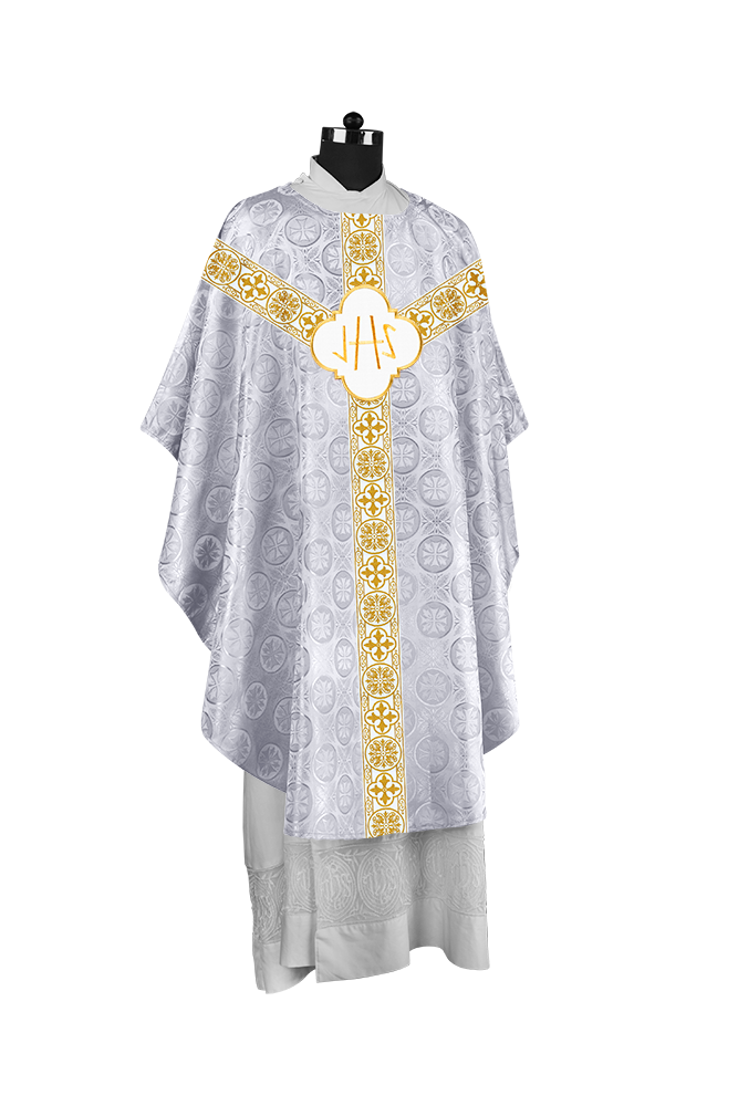 Gothic Chasuble with Woven Braided Orphrey Detailing
