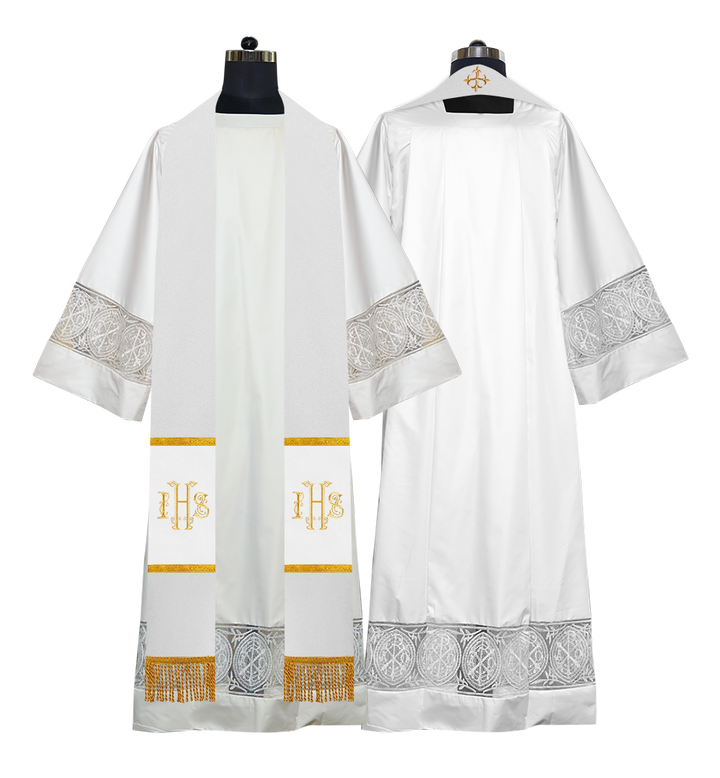 Pastor Stole with Gold Embroidered IHS