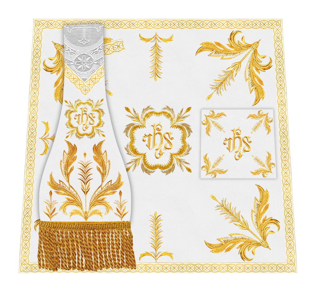 Mass Set Vestment with Embroidery Trims