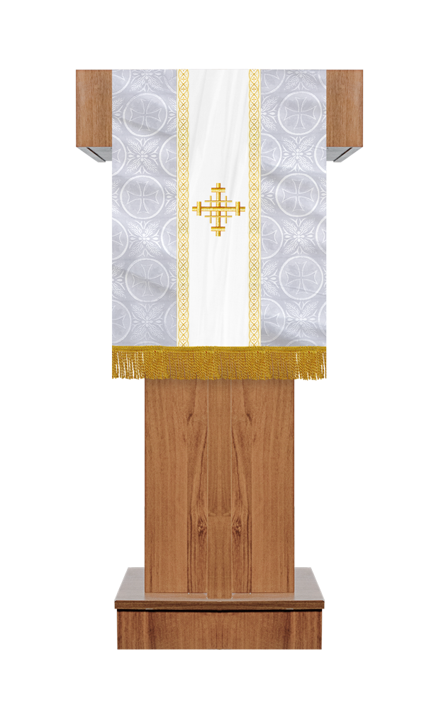 Pulpit/Lectern adorned with Embroidered Motif