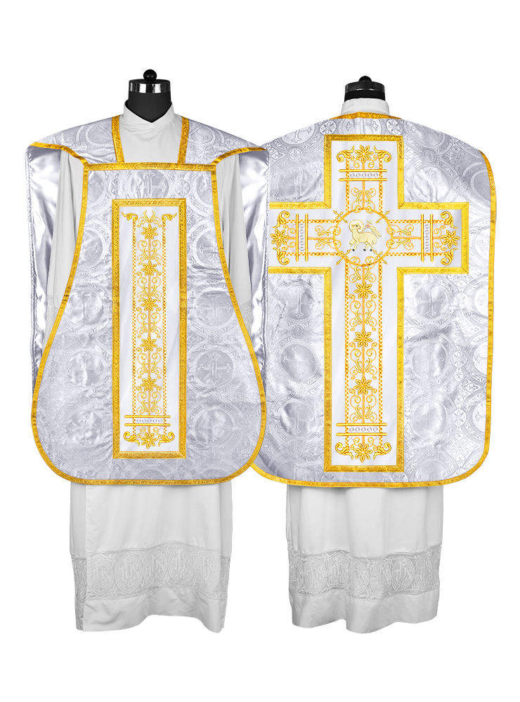 Roman embroidered chasuble vestment - Contemporary collection