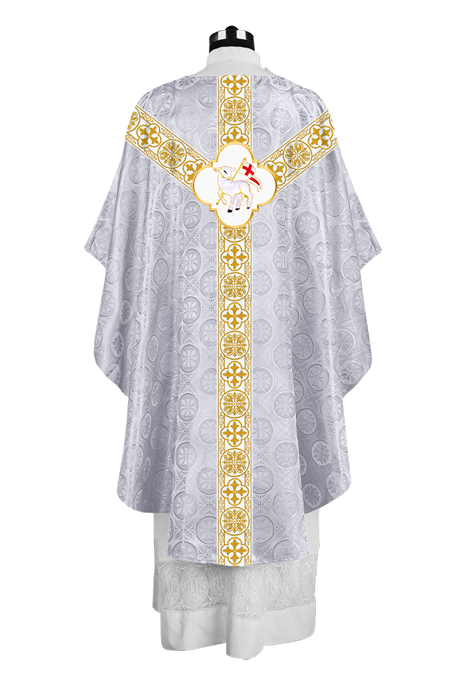 Gothic Chasuble with Woven Braided Orphrey Detailing