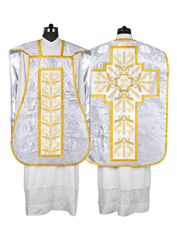 Chasuble Roman Fiddleback Vestment - Sanctus Collection