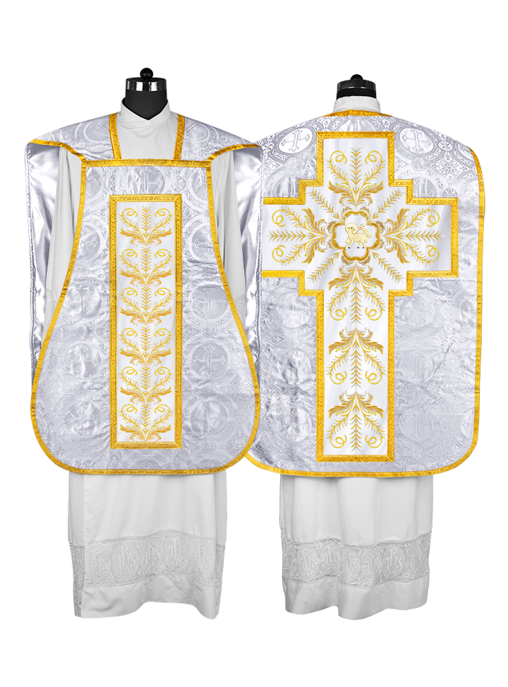 Chasuble Roman Fiddleback Vestment - Sanctus Collection