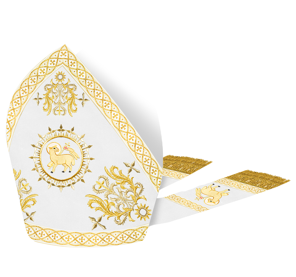 Mitre Vestment with Motif and Embroidery Trims