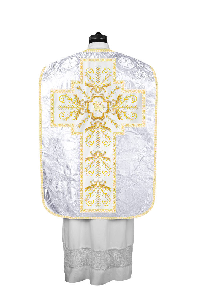 Roman Chasuble Vestment with Detailed Orphrey
