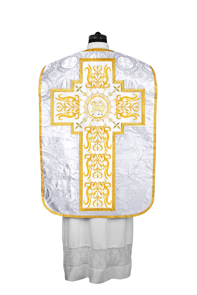 Fiddleback vestment with golden orphrey - Spiritus Collection