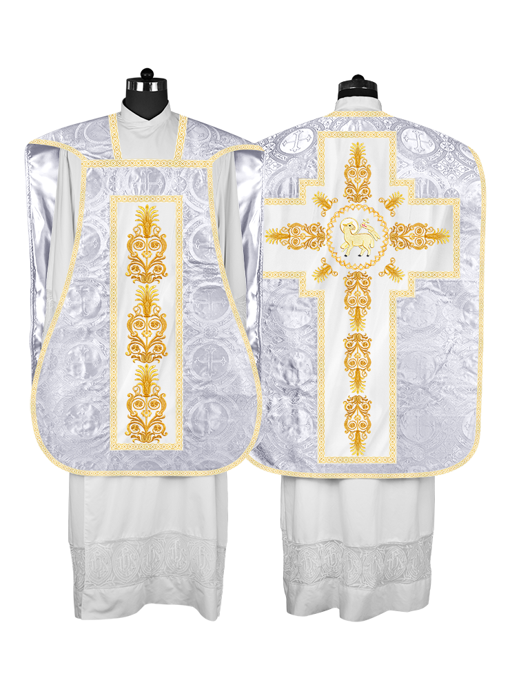 Roman Chasuble Vestments Adorned with Trims