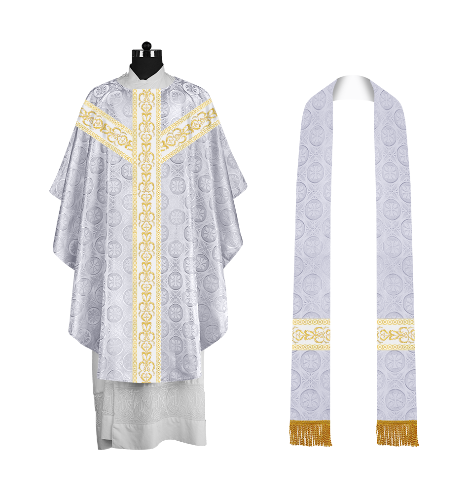 Exquisitely Embroidered Gothic Chasuble Liturgical Vestment