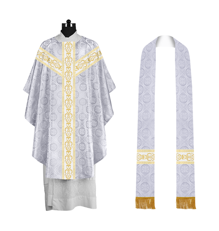 Exquisitely Embroidered Gothic Chasuble Liturgical Vestment
