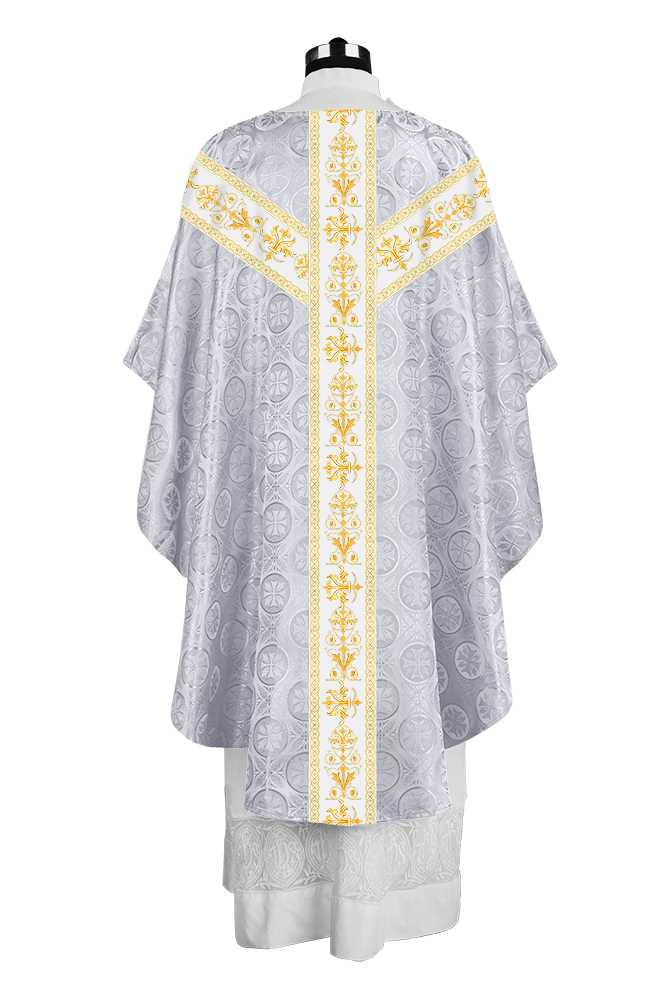 Elegant Gothic Chasuble with Embroidered Motif & Y-type Orphrey