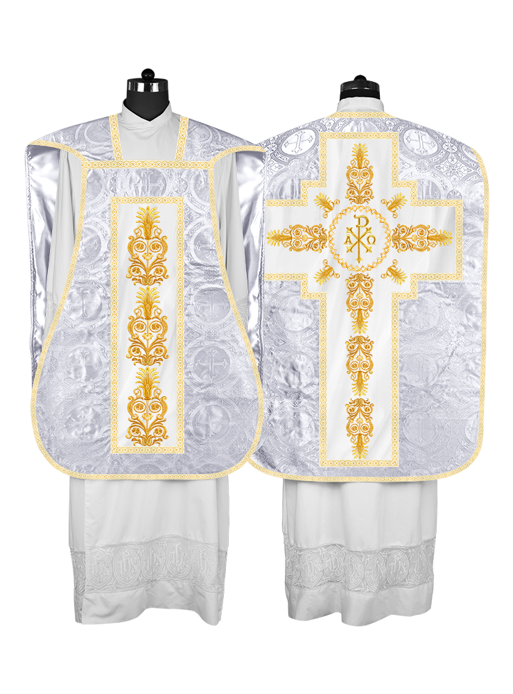 Roman Chasuble Vestments Adorned with Trims