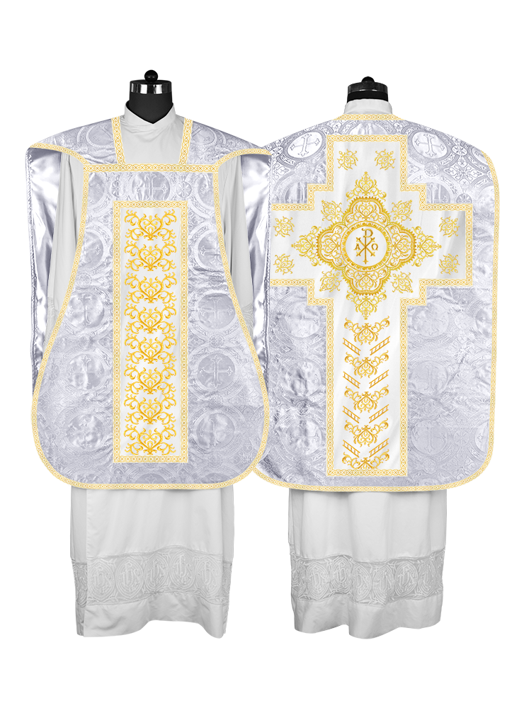 Traditional Fiddleback Vestments with Motifs and Trims
