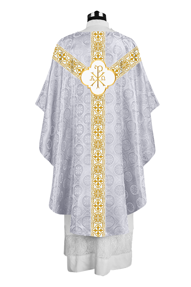 Gothic Chasuble with Woven Braided Orphrey Detailing