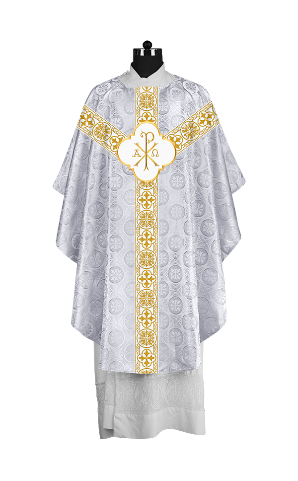Gothic Chasuble with Woven Braided Orphrey Detailing