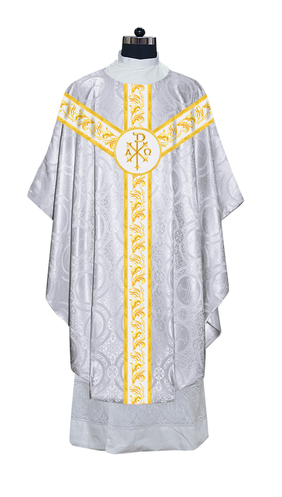 GOTHIC CHASUBLE WITH EMBROIDERED LACE