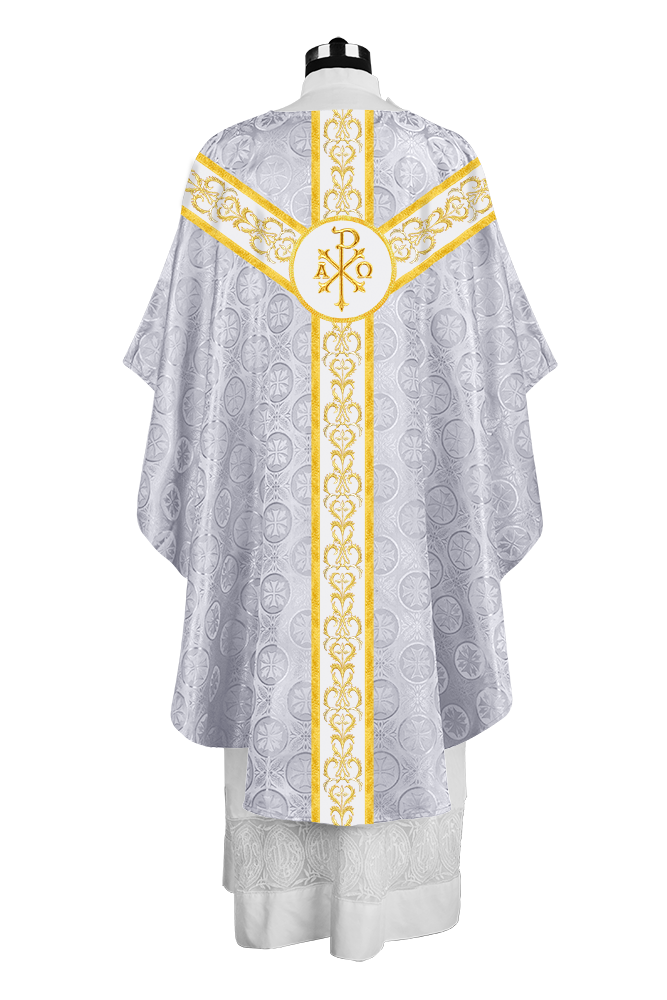 Gothic Chasuble with Y-Type Embroidered Orphrey and Motif