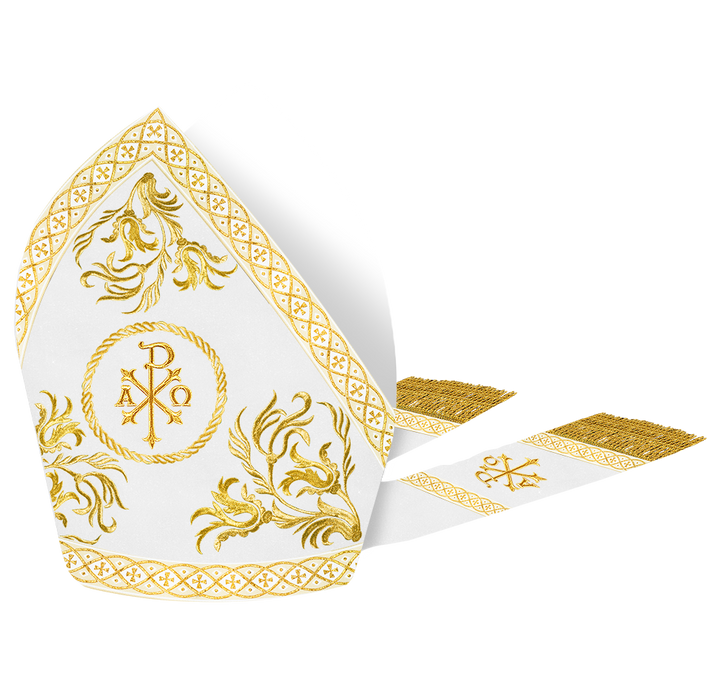 Roman Mitre with Liturgical Motif and Trims