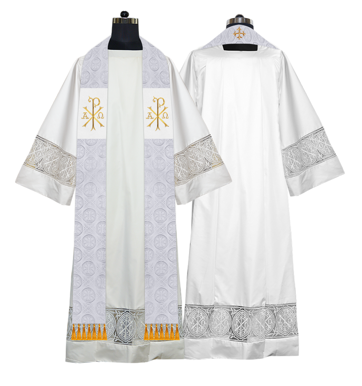 Ordination Stole with Embroidered Spiritual Motif
