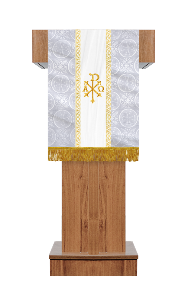 Pulpit/Lectern adorned with Embroidered Motif