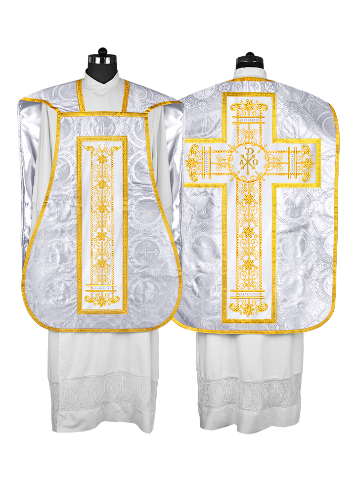 Roman embroidered chasuble vestment - Contemporary collection