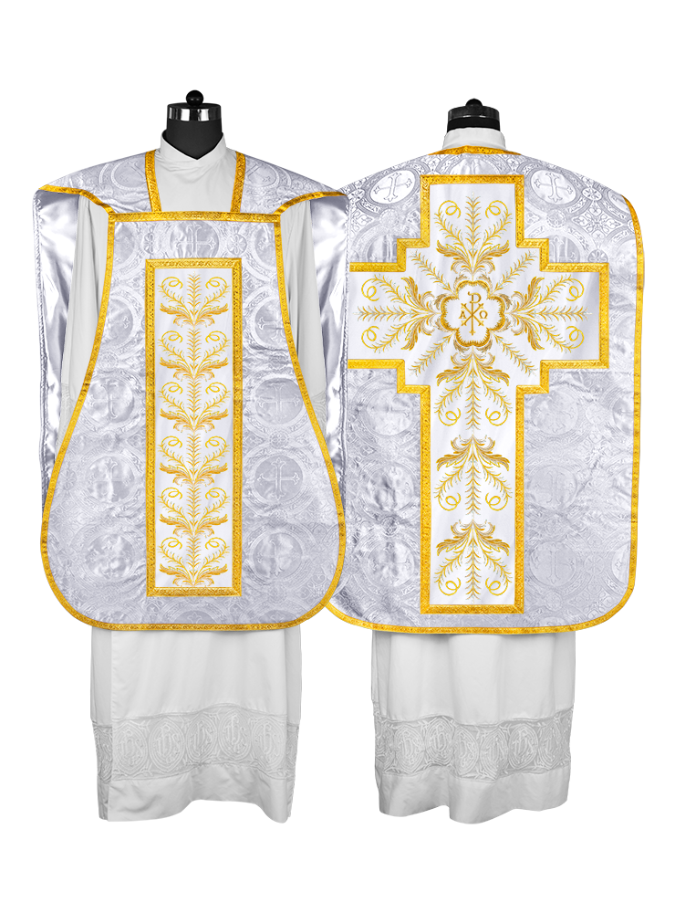 Chasuble Roman Fiddleback Vestment - Sanctus Collection