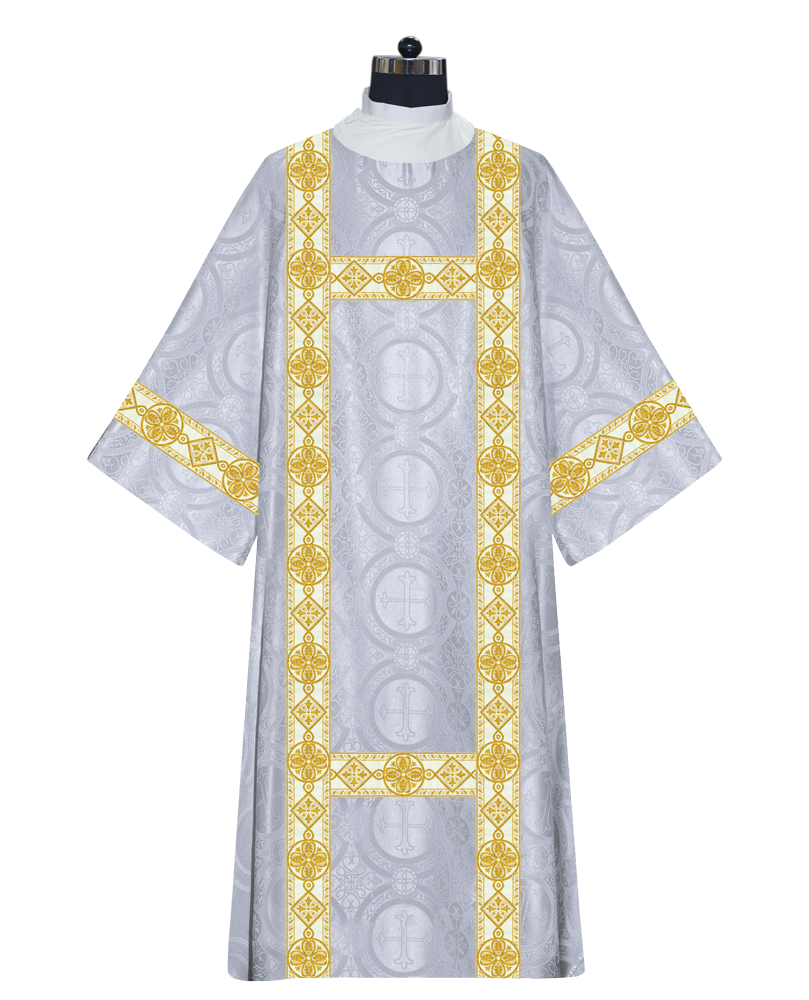 Deacon Dalmatic Vestments with white diamond lace