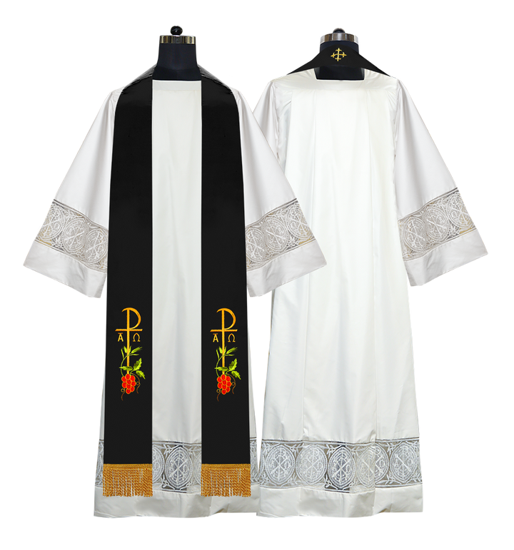 Motif with Grapes embroidery - Clergy stoles