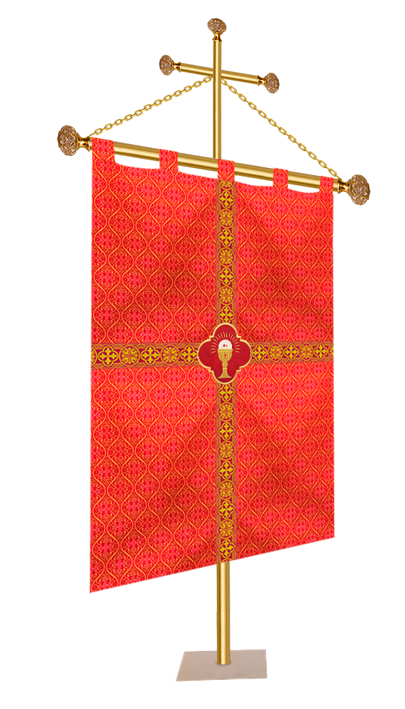 Liturgical Church Banner with Ornate Trims