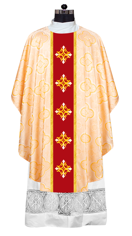 Adorned Gothic Chasuble Vestment -Spiritual Cross Collection