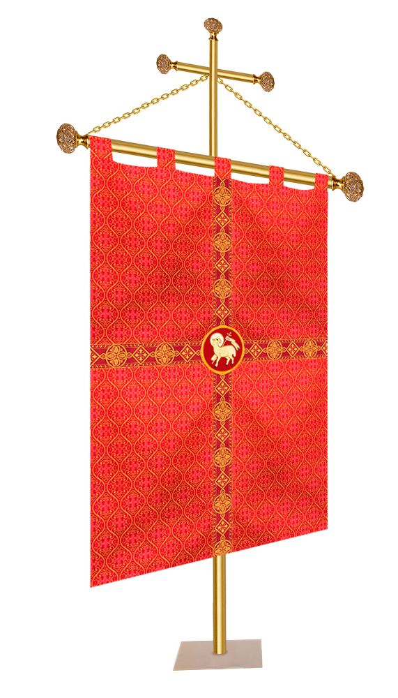 Handmade Embroidery church Banner with Trims