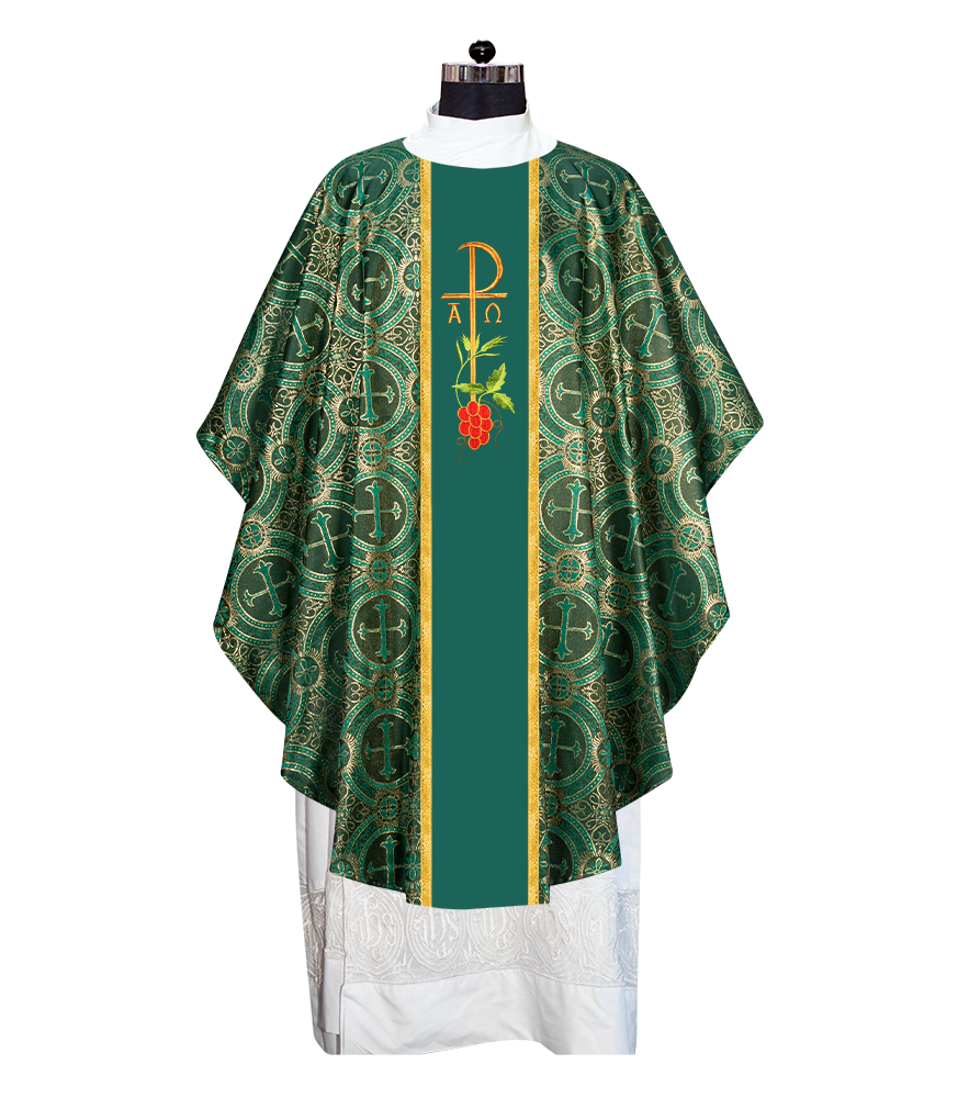 Gothic Chasuble - Spiritual PAX and Grapes