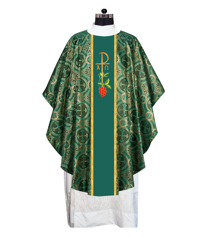 Gothic Chasuble - Spiritual PAX and Grapes